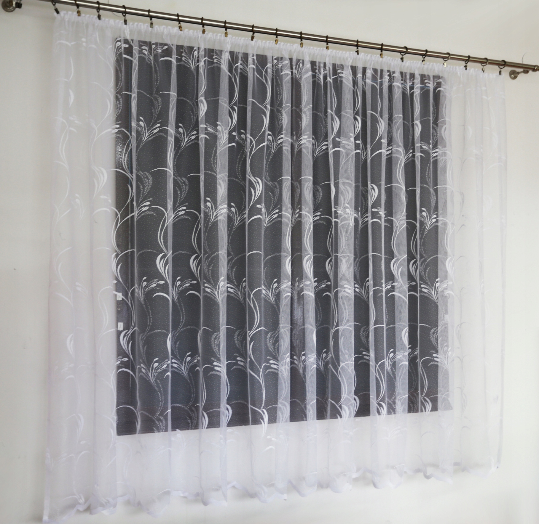 Mg Záclona žakár D017 Bílá 350x175 cm Hotová Obšitá M