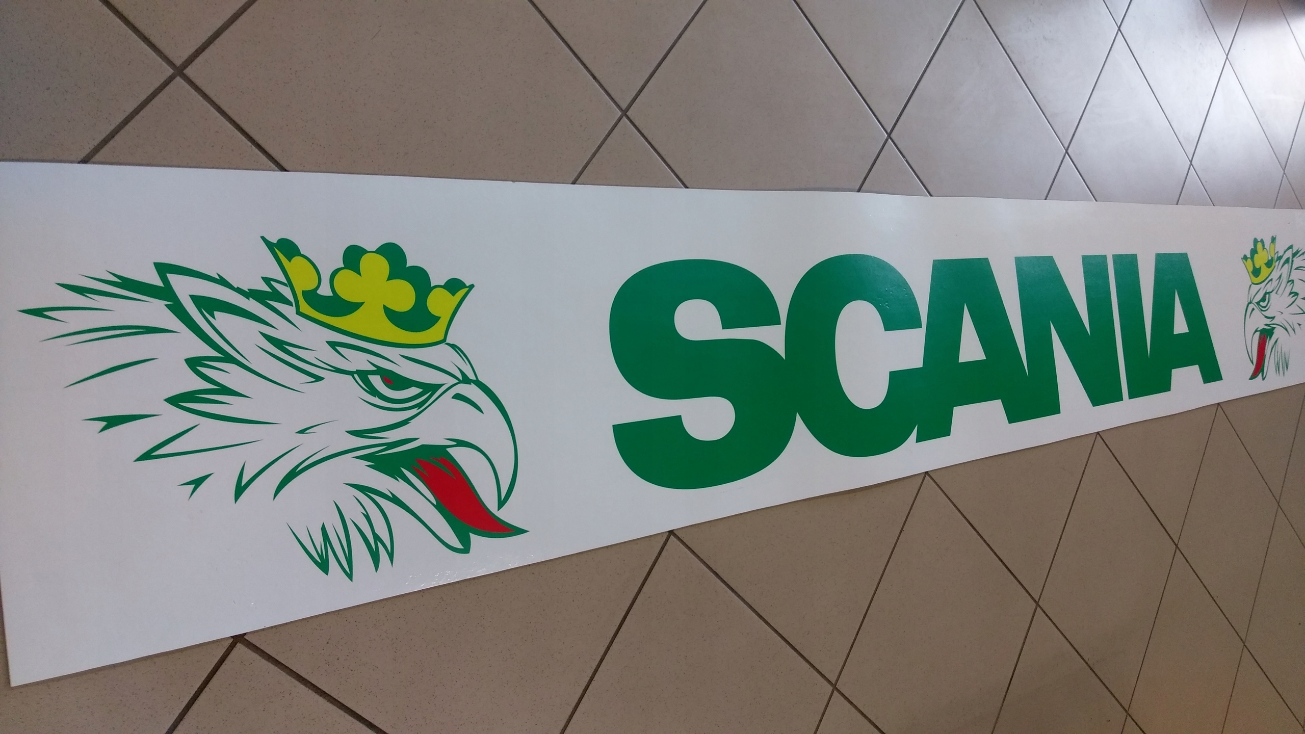 Chlapacz fartuch naczepy przyczepy SCANIA bialy Installation side Rear