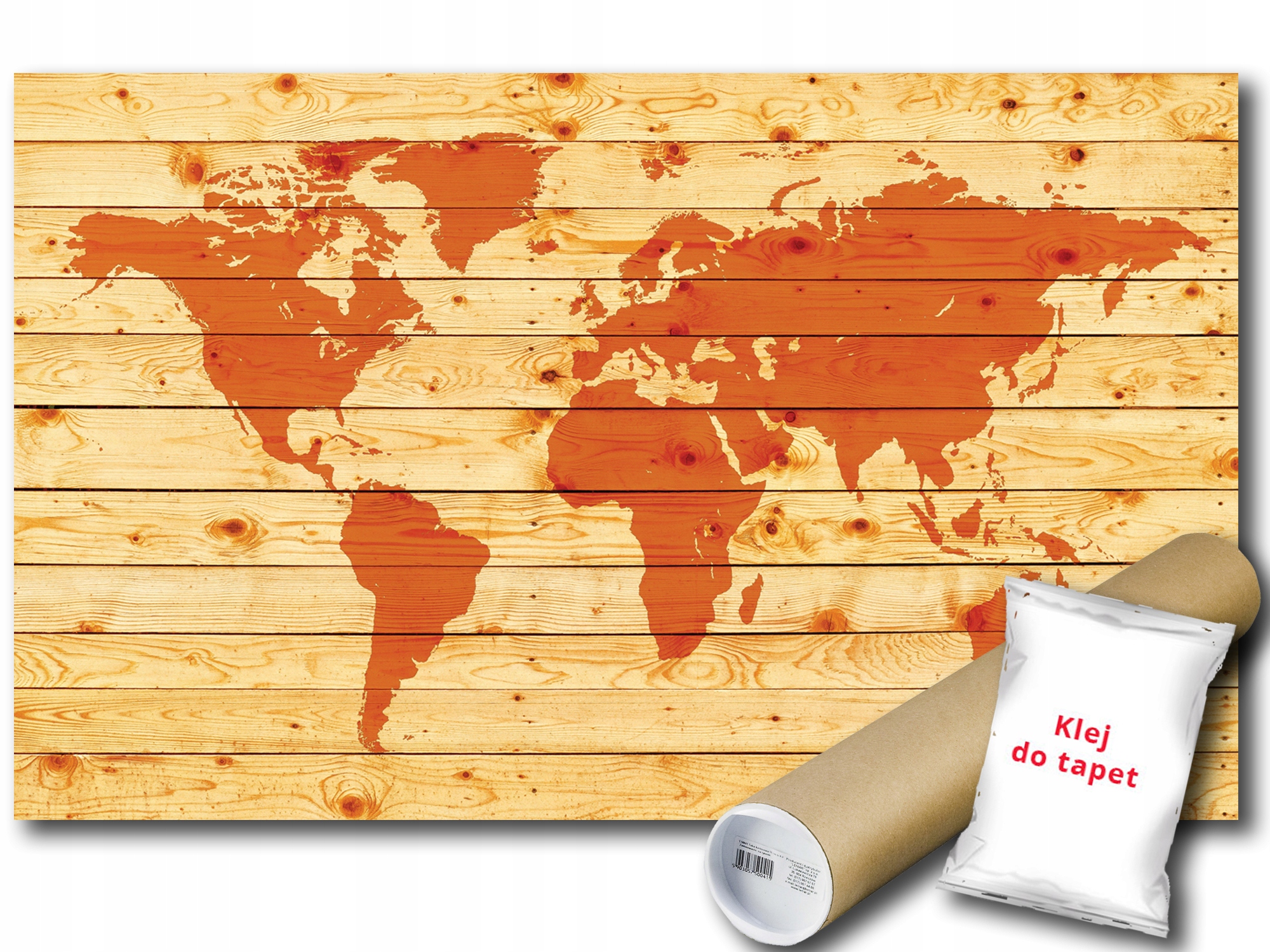 Fototapeta Vinylová Mapa Svet Drevo 416x254