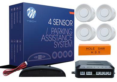 Czujniki wspomagania parkowania CP4 wyświetlacz cyfrowy 4 sensory białe Numer katalogowy producenta CP4W
