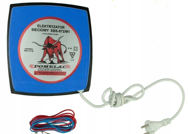 PASTUCH ELEKTRYZATOR SIECIOWY POMELAC 2,4 JULA Kod producenta Elektryzator sieciowy Pomelac EBS 872/M1