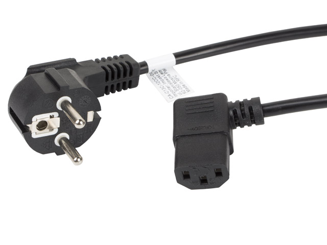 

Kabel zasilający Pc Ups LCD Tv C13 kątowy 1.8m