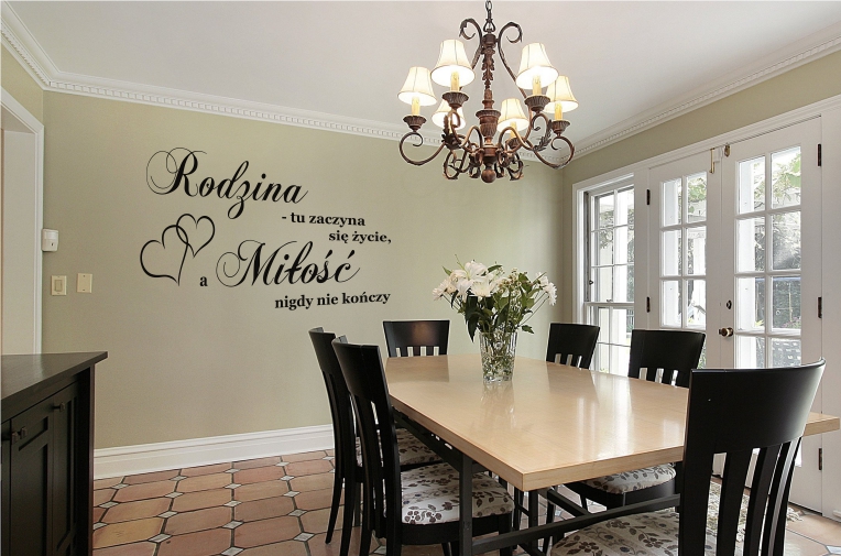 Cytaty Naklejki na ścianę Napisy ścienne RODZINA Szerokość 100 cm