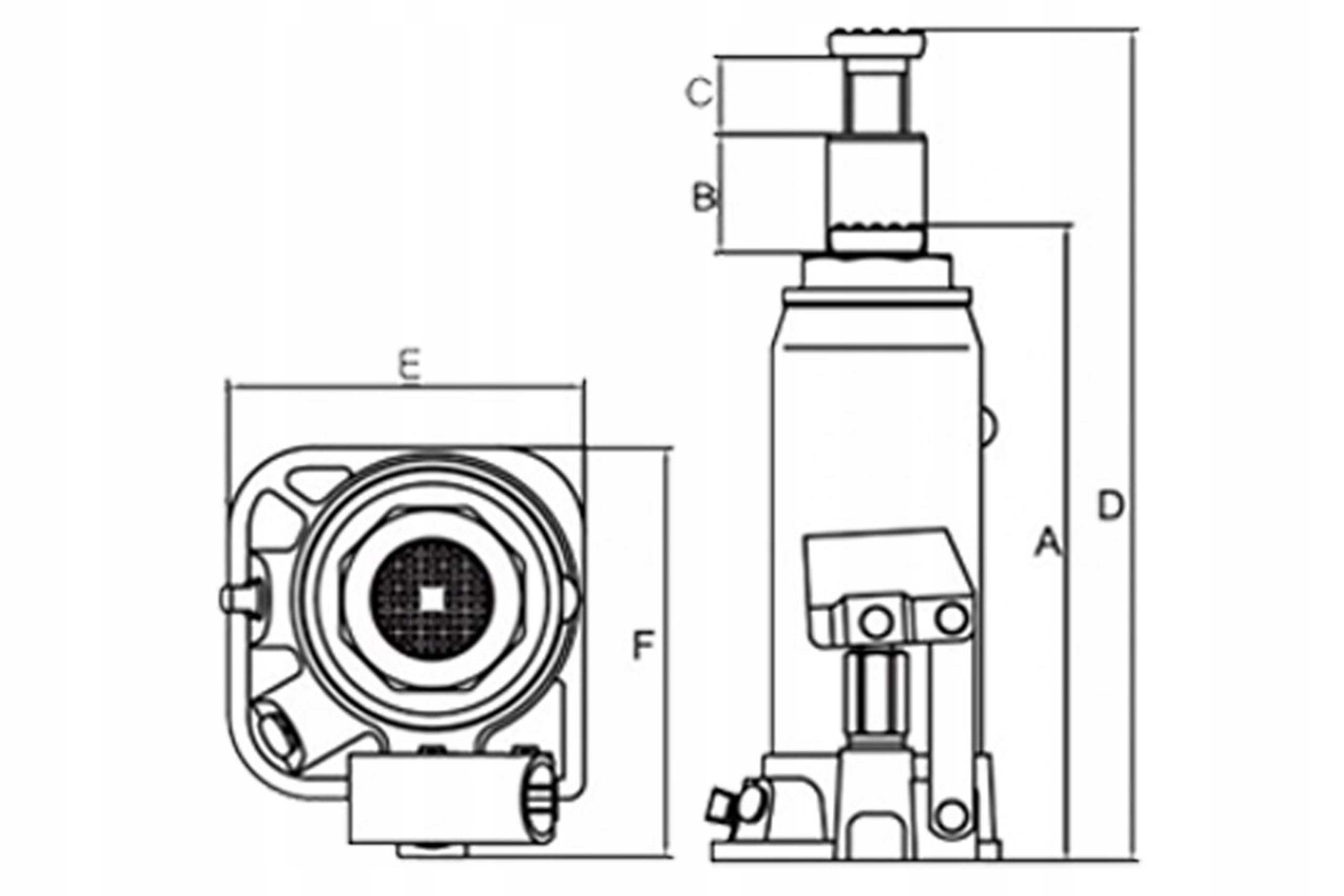 Hydrauliczny podnośnik słupkowy Skamet W-6400 2,5 tony Minimalna wysokość podnoszenia 155 mm