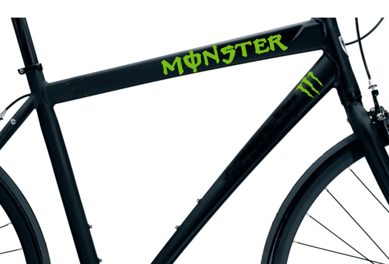 MONSTER Pazury Naklejki na rower 213B RÓŻNE KOLORY Długość 0 mm