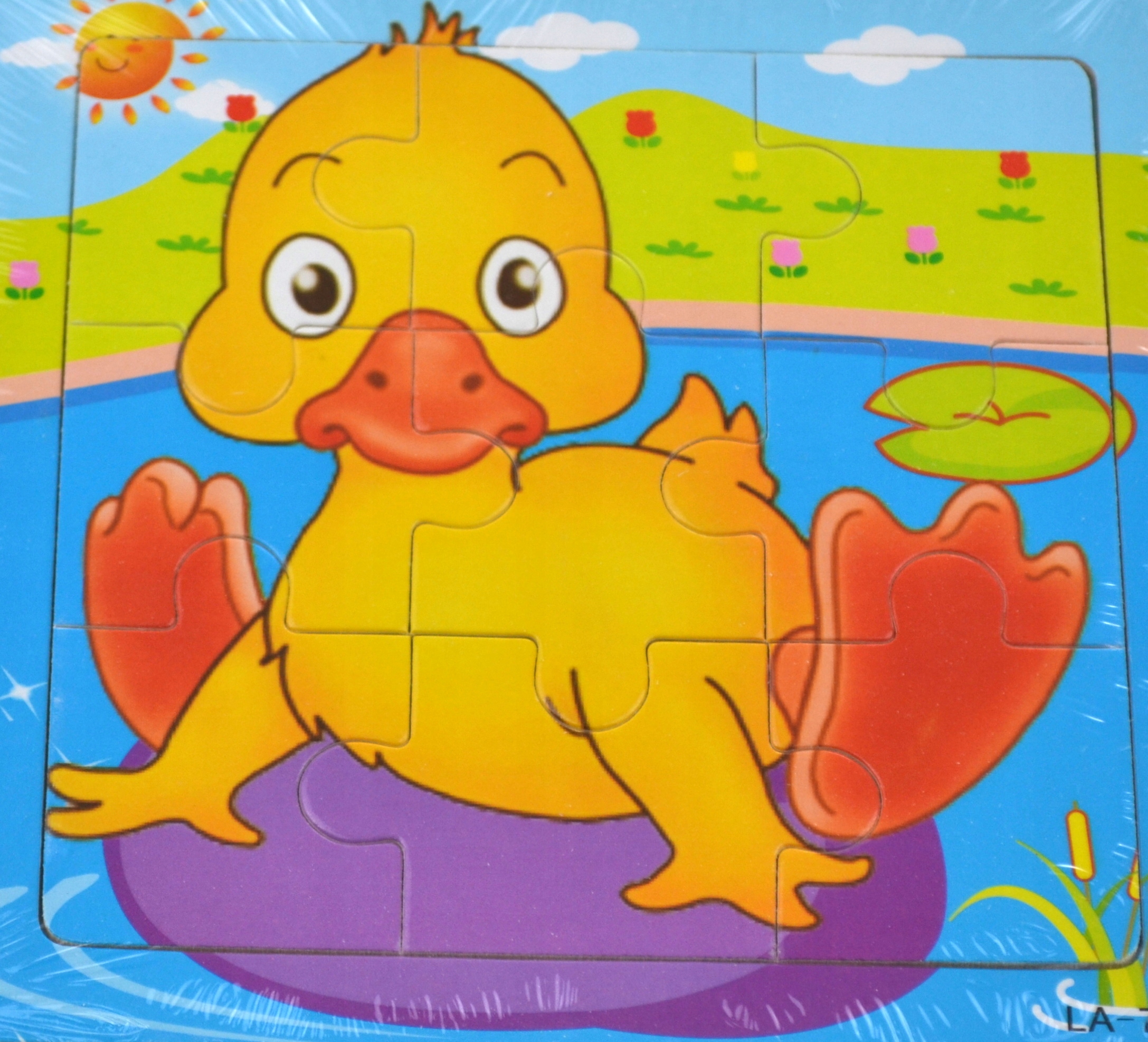 

Edukacyjne Puzzle Drewniane Układanka 9 el Kaczka