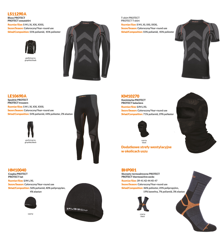 BLUZA OCHRONNA TERMOAKTYWNA BRUBECK PROTECT L HIT Producent code LS11290A