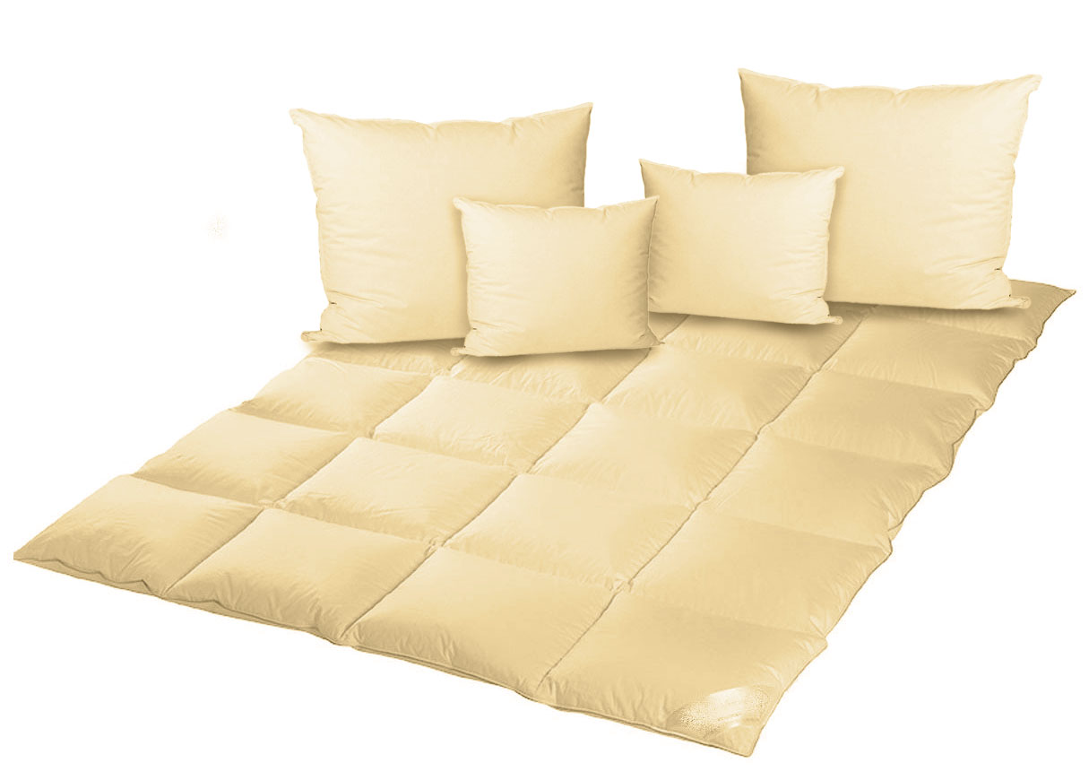 ОДЕЯЛО ПУХОВОЕ 200x220 + 4 подушки ПУХ AMW