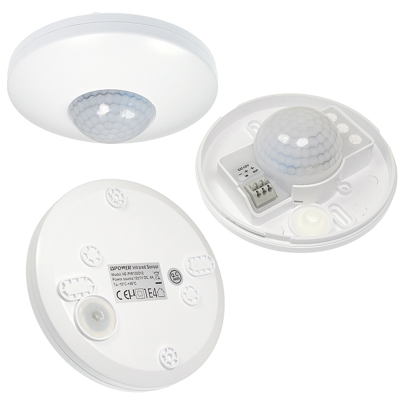 Czujka Ruchu PIR Czujnik zmierzchu 12V 360st. LED sufitowy Typ czujnik