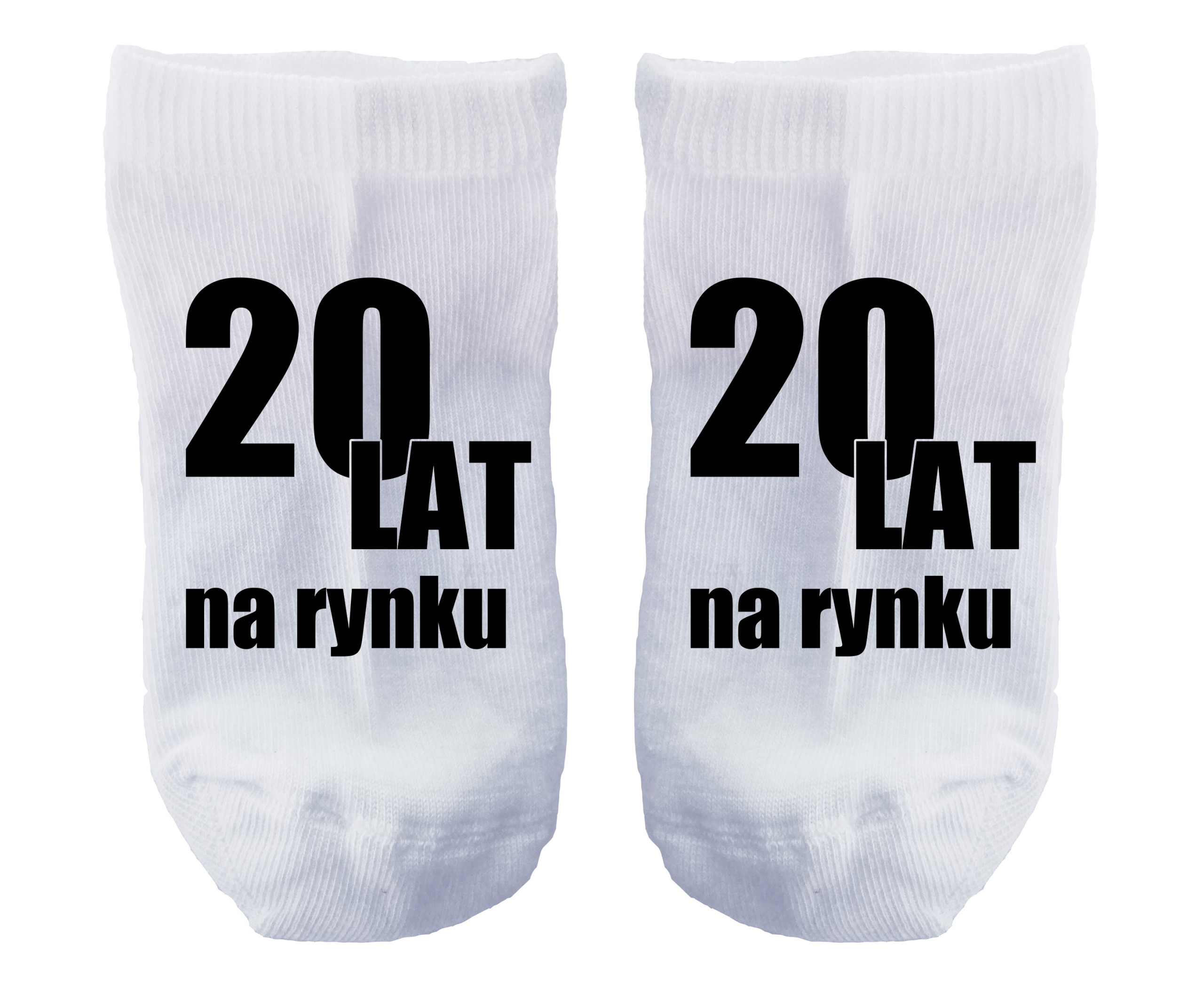 

Skarpetki 20 lat na rynku urodziny Prezent r.40