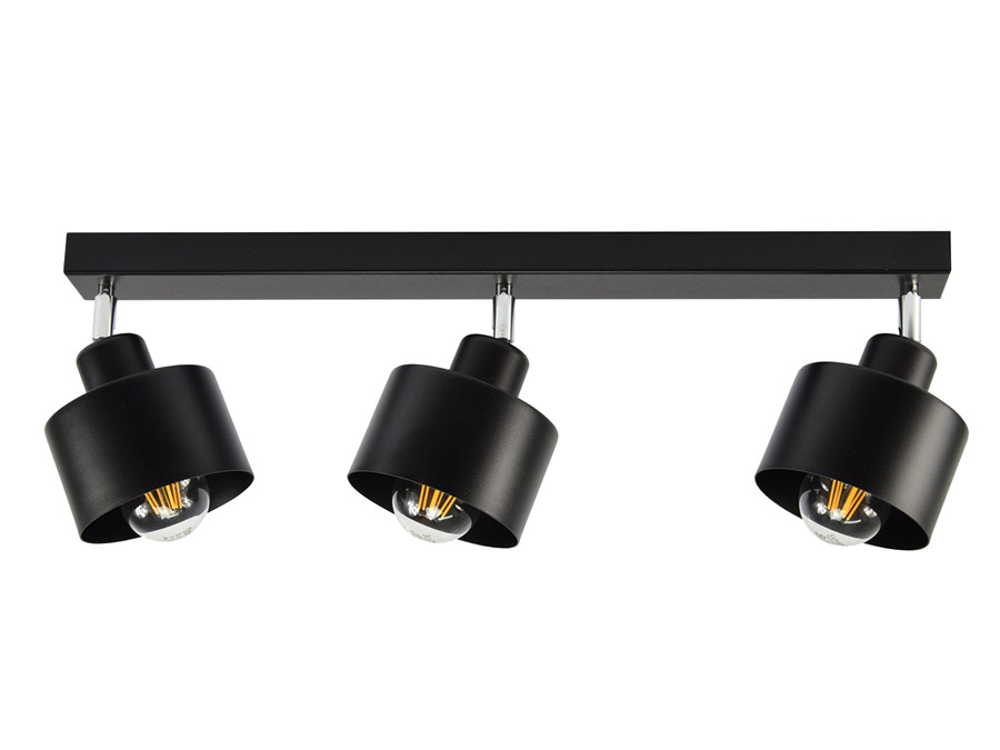 Zdjęcia - Żyrandol / lampa LOFT Lampa sufitowa żyrandol Led 3xE27 czarna 384-B3 