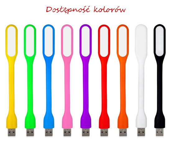LAMPKA SILIKONOWA USB DO LAPTOPA 6 LED 9 KOLORÓW Kod producenta marec 2094