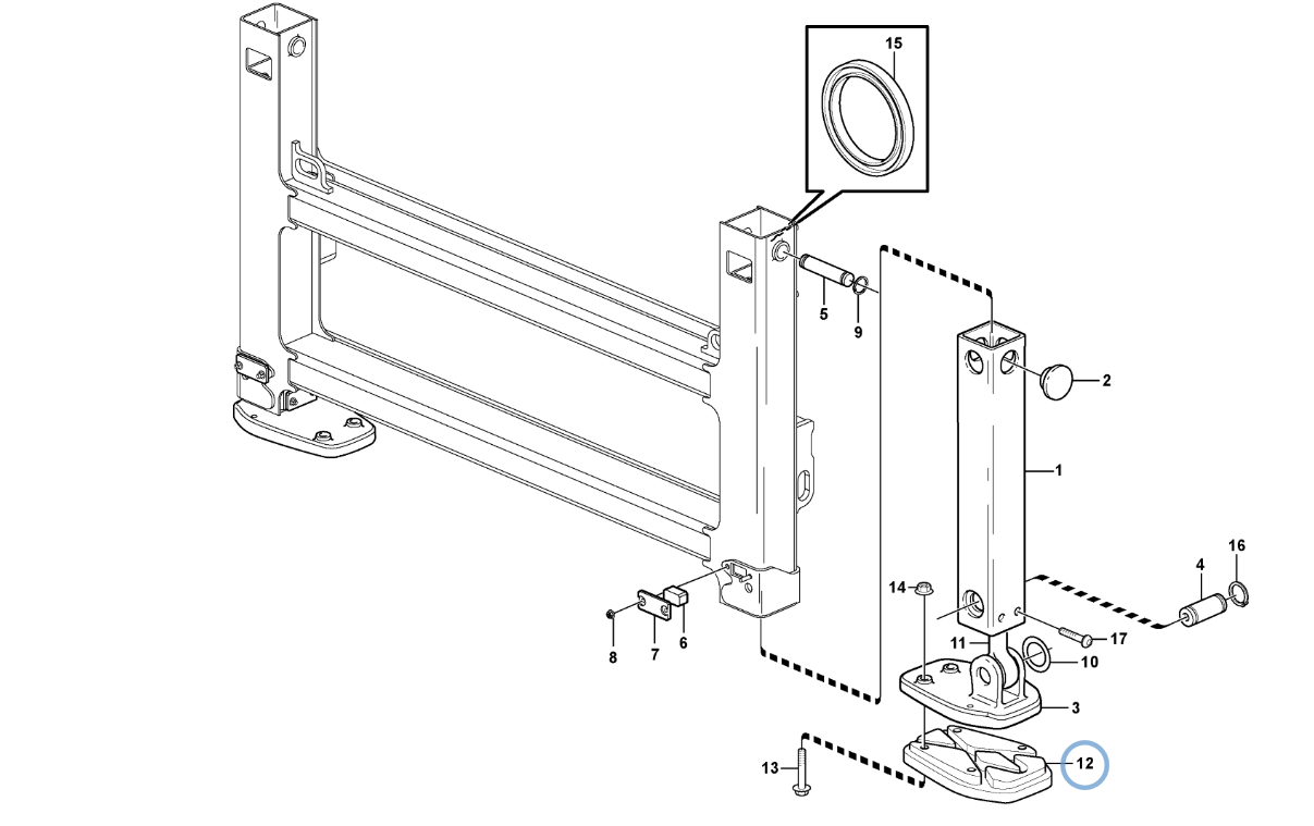 VOLVO PODPORA GUMOWA STOPY BL71 11886020 30 LIFE Part number 11886020