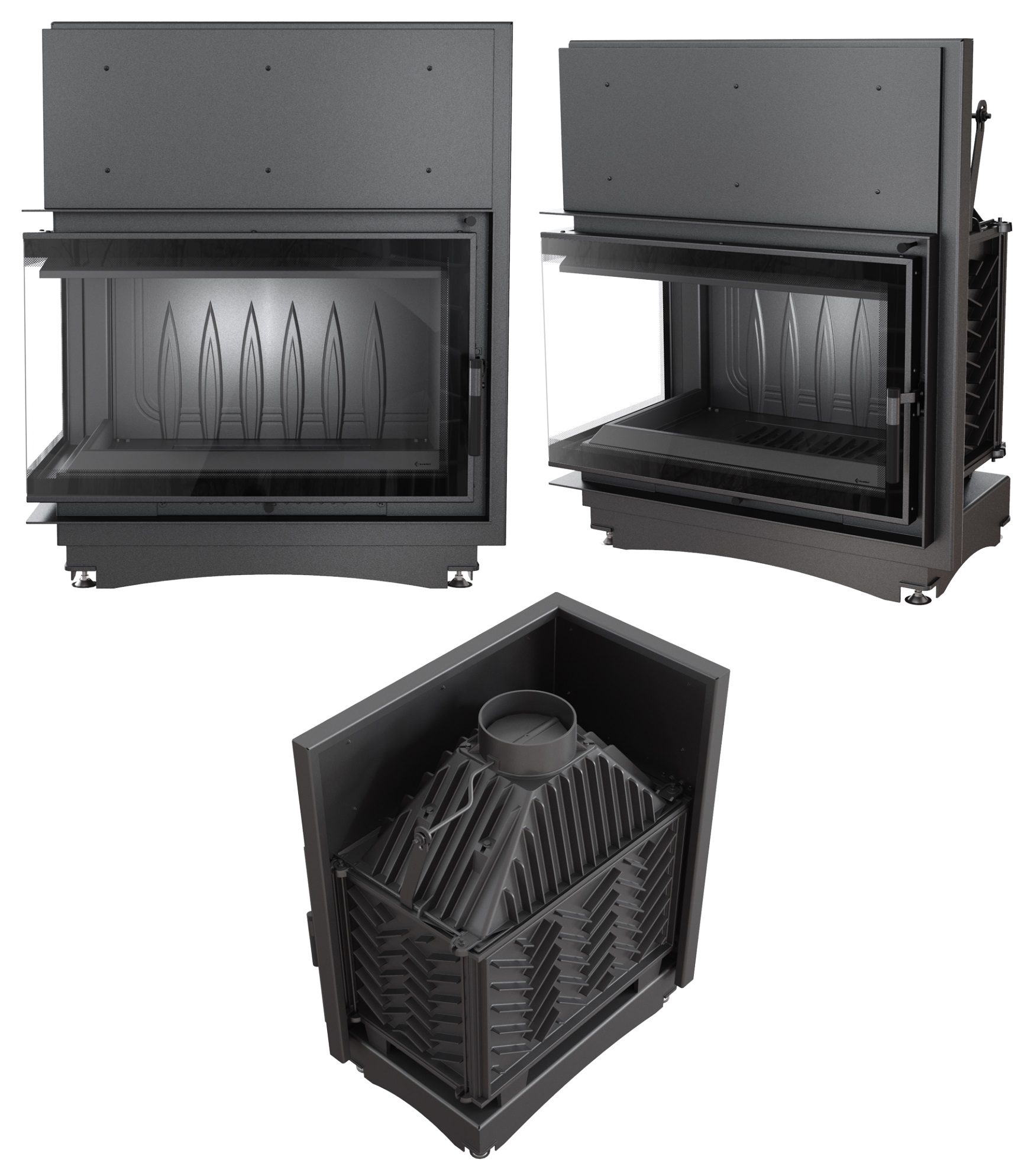 Wkład kominkowy OLIWIA 18 lewy BS DECO + GRATIS Kod producenta OLIWIA/L/BS/DECO powietrzny żeliwny