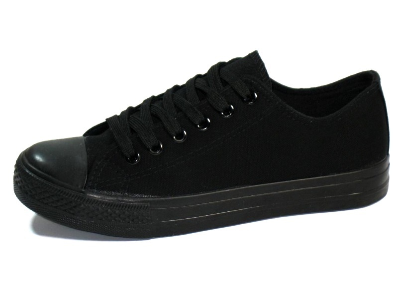 CZARNE TRAMPKI TENISÓWKI ALL BLACK R.36 Marka Seastar