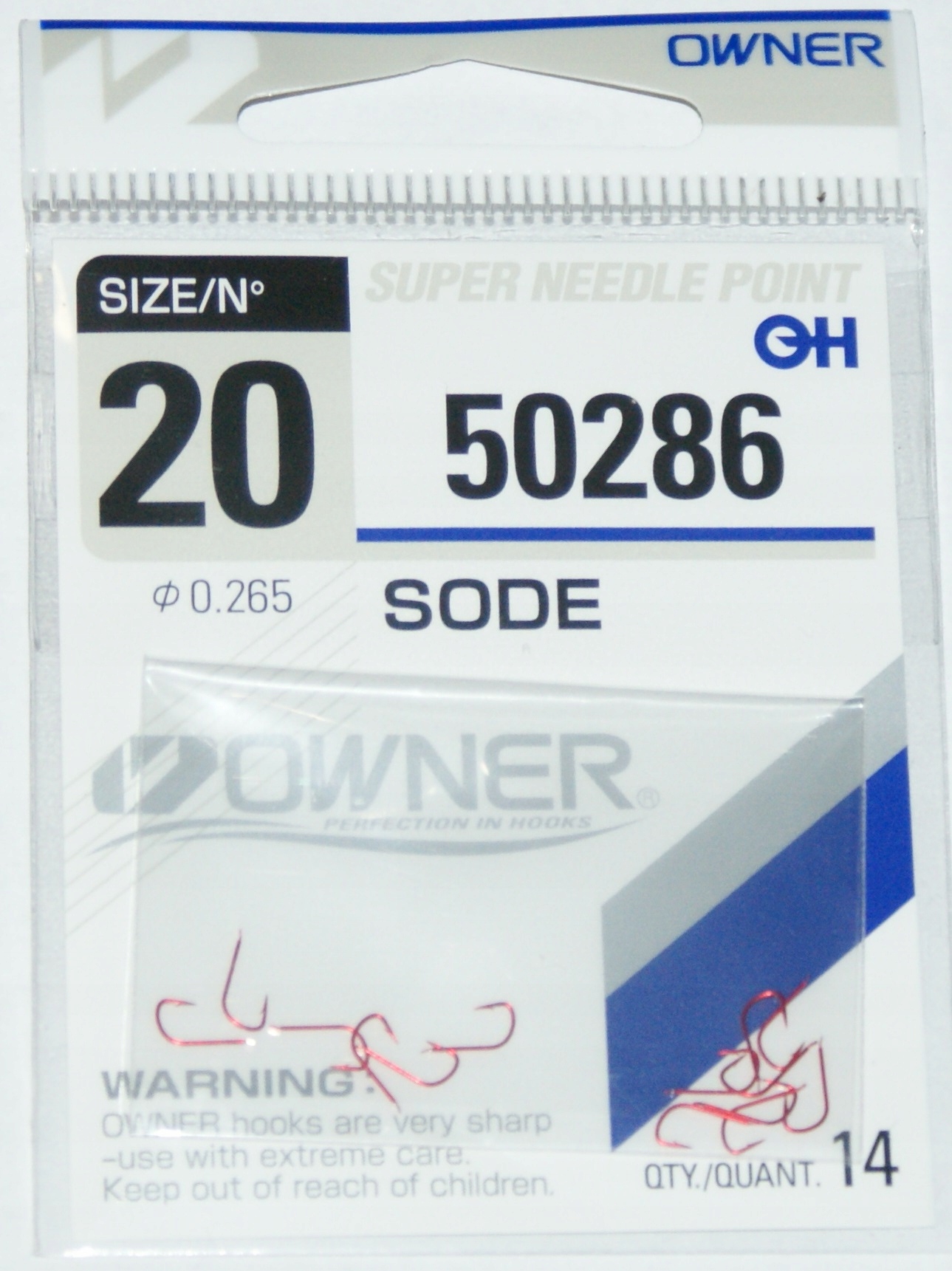 Owner haczyk 50286 Sode czerwony nr.20