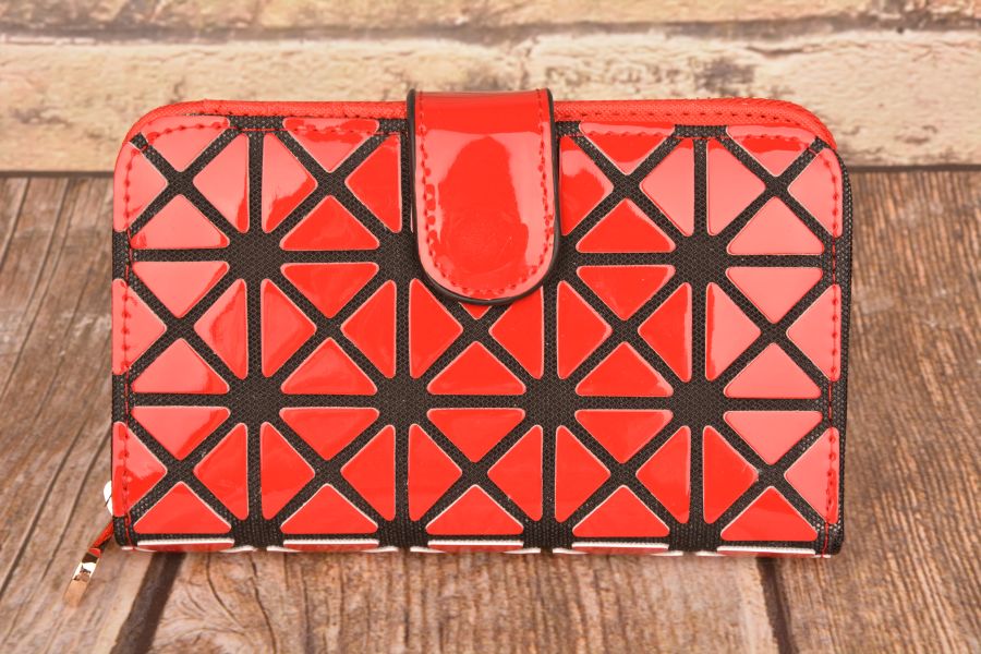 Mały Portfel Damski Podwójny Szachownica Orientacja pozioma