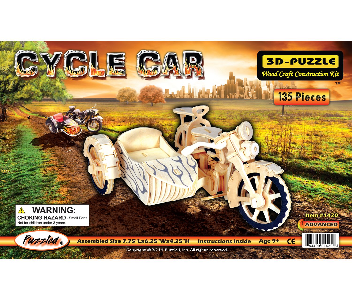 PUZZLE DREWNIANE 3D MOTOCYKL MOTOR Z KOSZEM EAN (GTIN) 6912802051248
