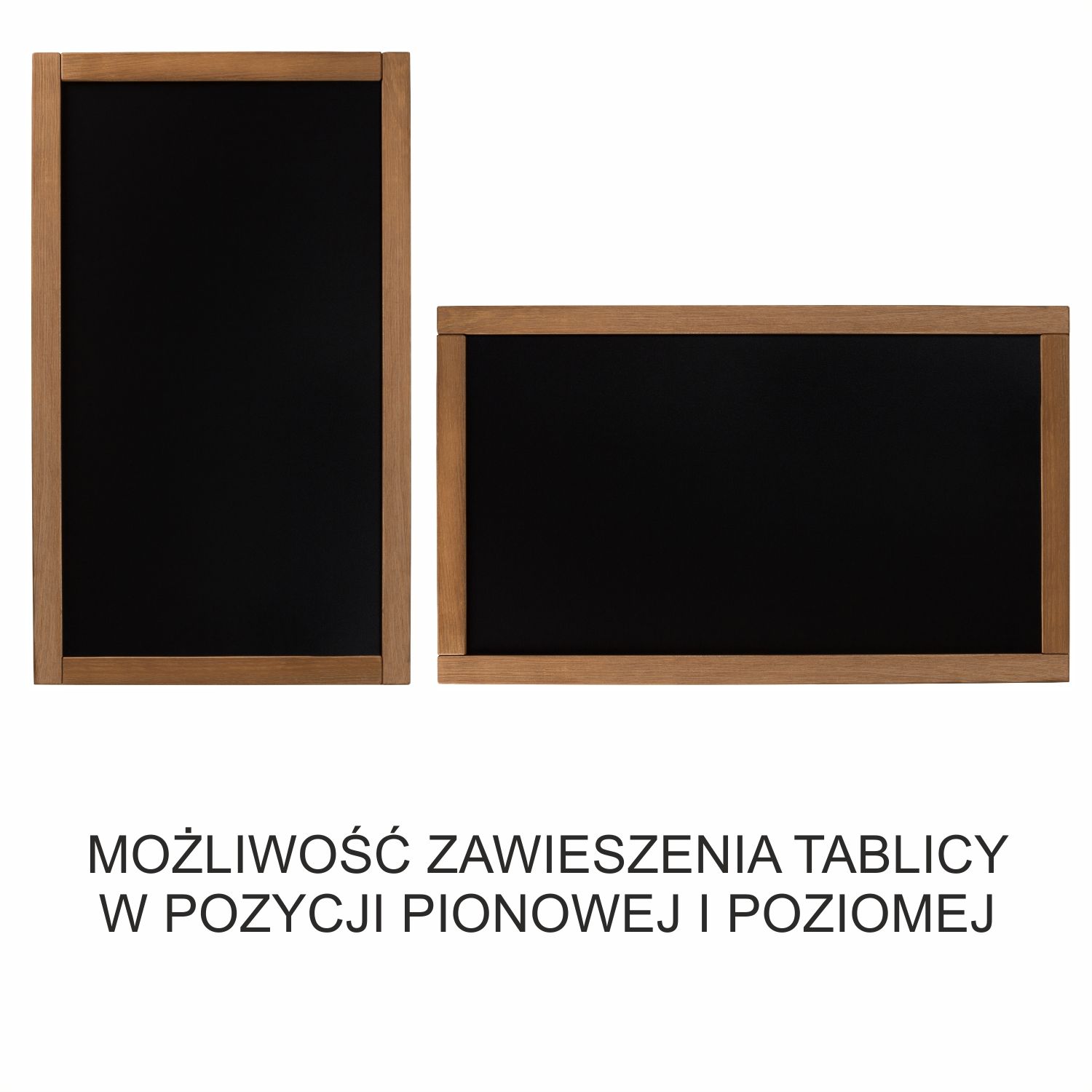DUŻA TABLICA KREDOWA W RAMIE Z DREWNA Wysokość produktu 79 cm