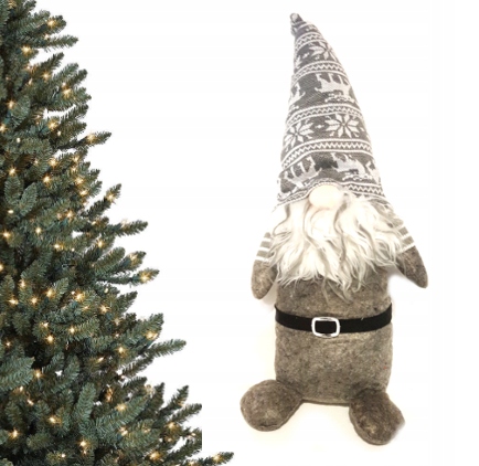 FIGURKA TEKSTYLNA MIKOŁAJ SKRZAT SZARY 45 CM