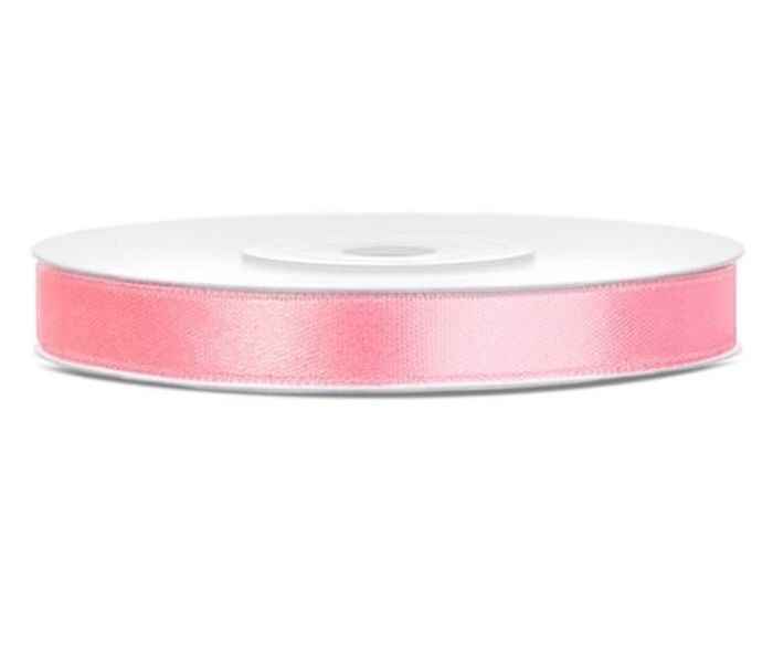 

Wstążka tasiemka satynowa jasnoróżowa 6mm x 25m