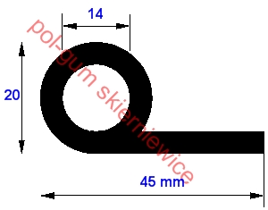 USZCZELKA DO DRZWI GARAŻOWYCH BRAM GUMOWA Długość 0 m