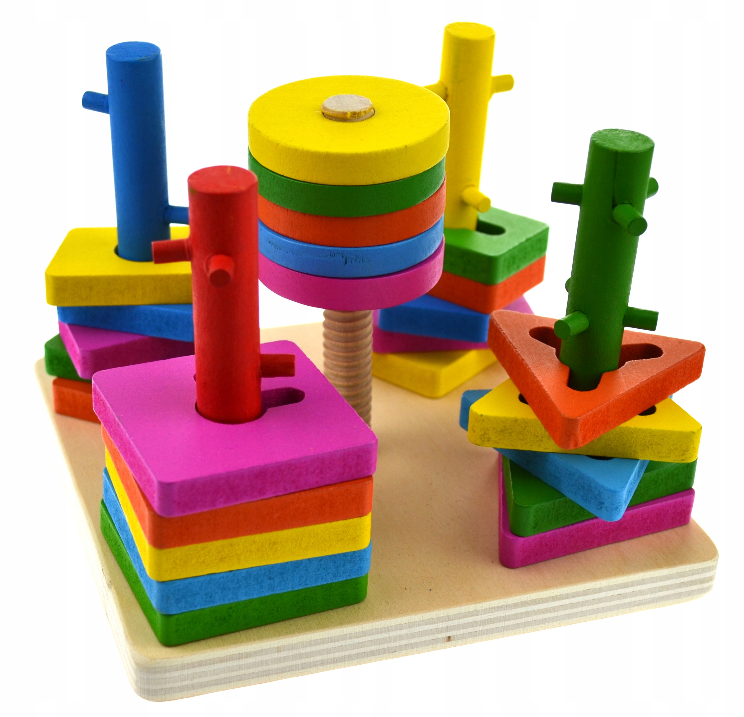 SORTER UKŁADANKA LOGICZNO ZRĘCZNOŚCIOWA DREWNIANA Bohater / Bajka brak