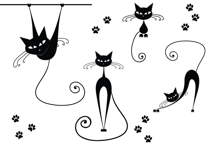НАКЛЕЙКИ НА СТЕНЫ НАКЛЕЙКА " КОШКИ, КОТЯТА, КОШКА, КОТЕНОК
