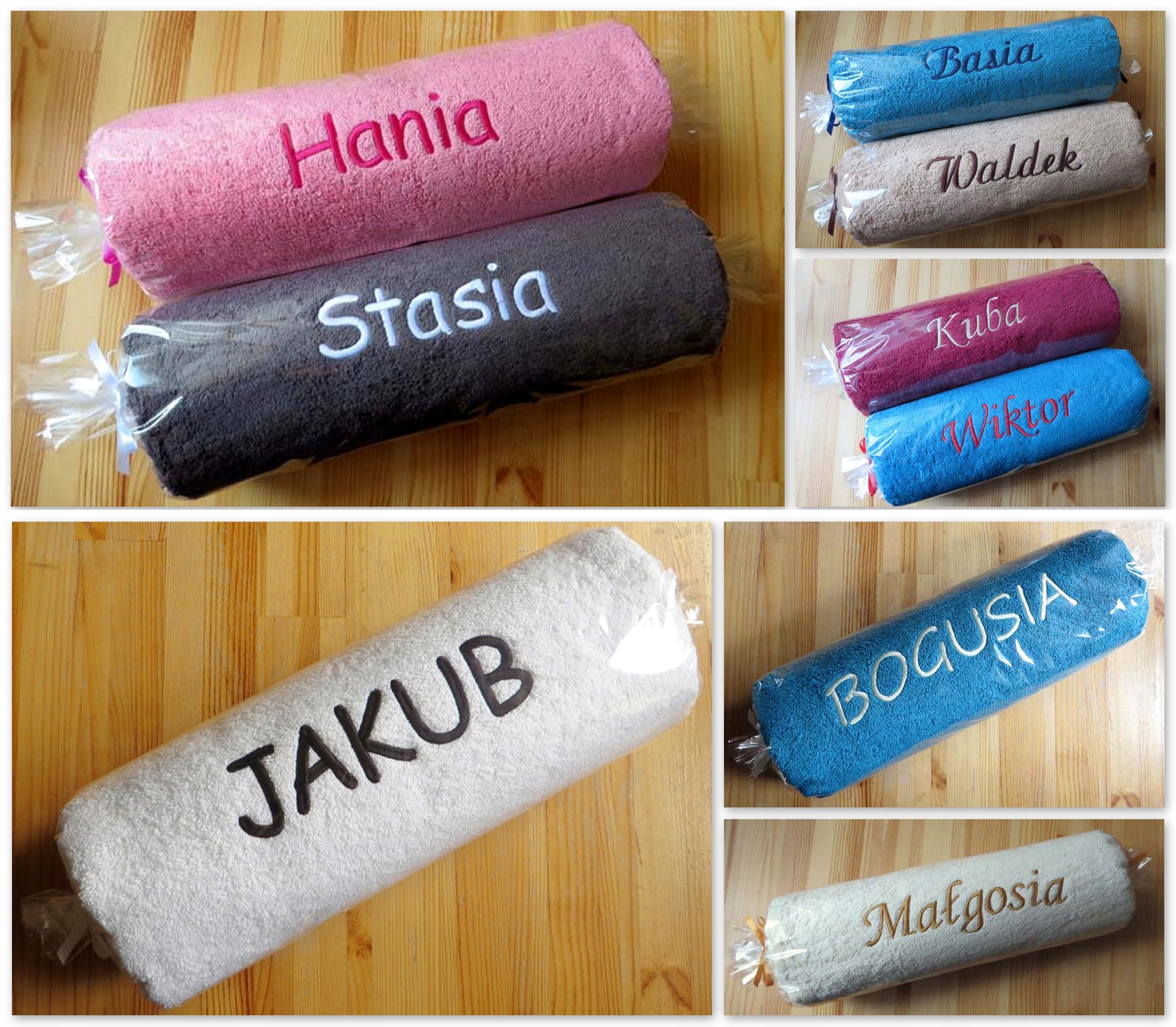 Ręcznik 70x140 Z NAPIS imię BASEN SIŁOWNIA TRENING Marka inna marka