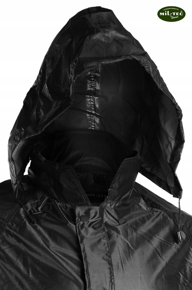 KOMPLET PRZECIWDESZCZOWY Kurtka+Spodnie Czarny L Materiał dominujący poliester