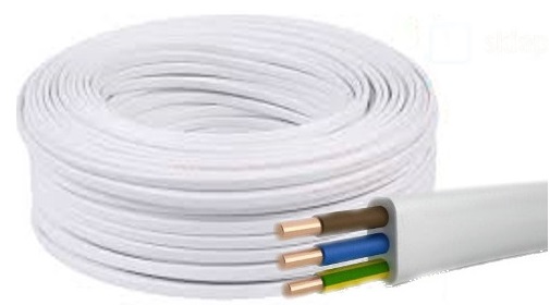 

Przewód kabel YDYp 3x1,5 4711 100mb. płaski,drut