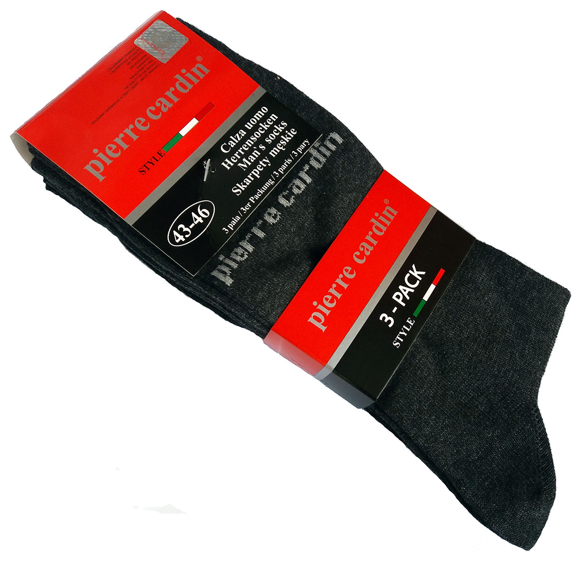 

Pierre Cardin Skarpety garniturowe 3P Grafit 43/46