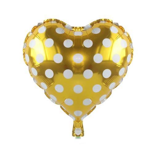 

Balon foliowy serce złoty groszki 45cm Hit wesele