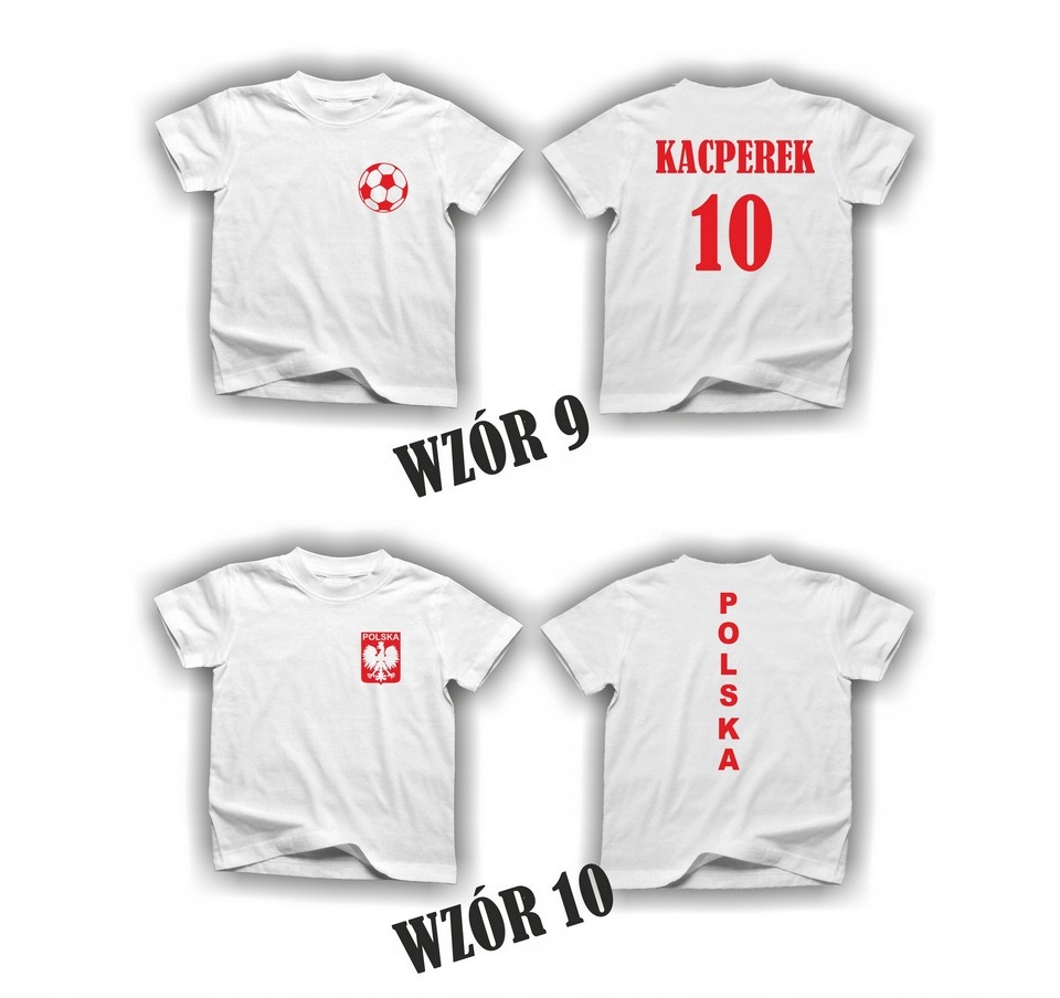 KOSZULKA PIŁKARSKA KIBICA Z WŁASNYM IMIENIEM R-156 Materiał dominujący bawełna