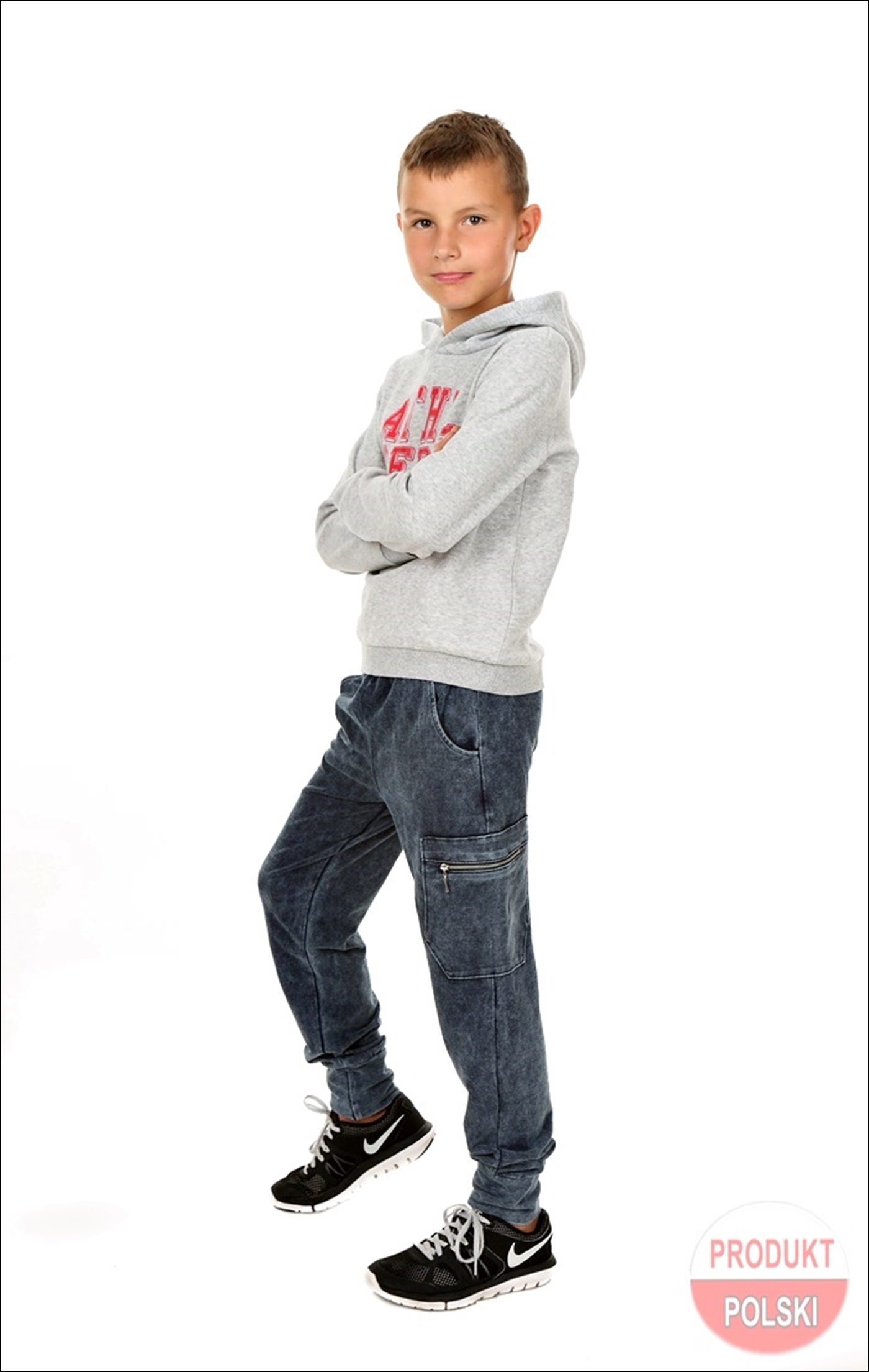 JOGGERY MODNE SPODNIE DRESOWE CHŁOPIEC 158 cm MOKO Materiał dominujący bawełna