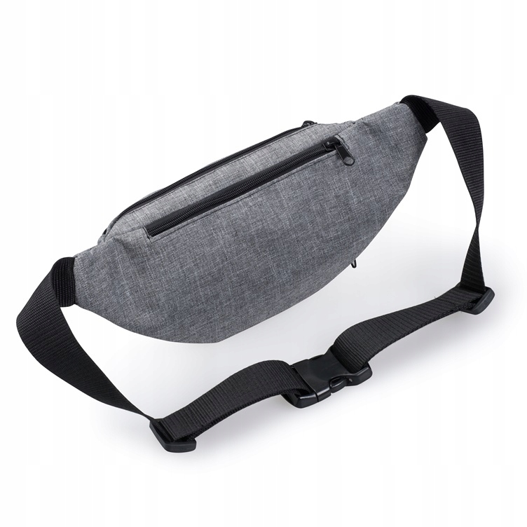 SASZETKA NERKA MĘSKA BIODRÓWKA 4K SZARA CZARNA Wzór dominujący logo