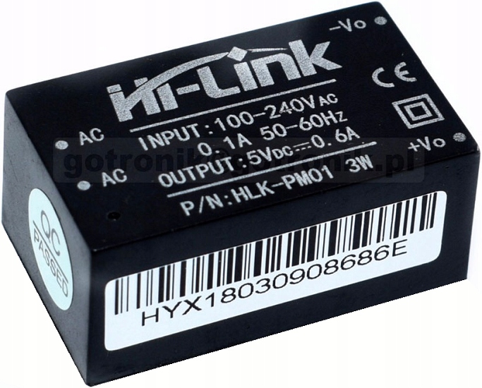 

HLK-PM01 mini zasilacz 230V Ac na 5,0V DC__BTE-726