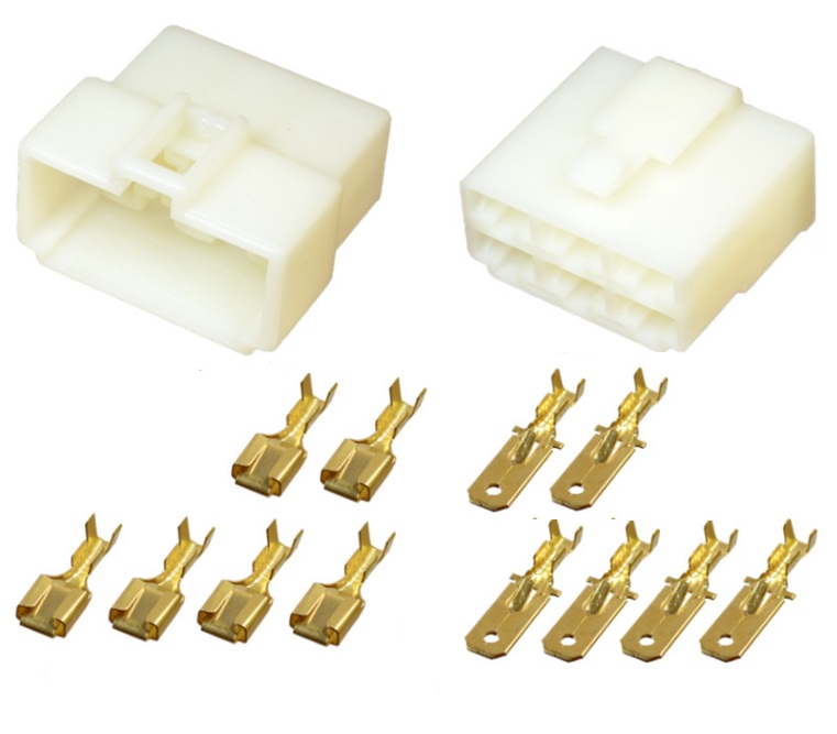 

6x Konektor Ż + M 6,4mm + Łącznik Kostka Fv (2693)