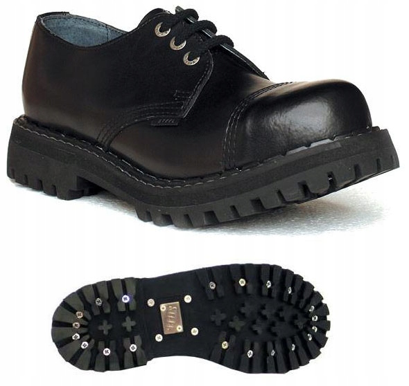 GIGA OKAZJA Niskie Glany STEEL Skóra Rozmiar 40 Nowe Buty Skórzane ORYGINAŁ Rozmiar 40