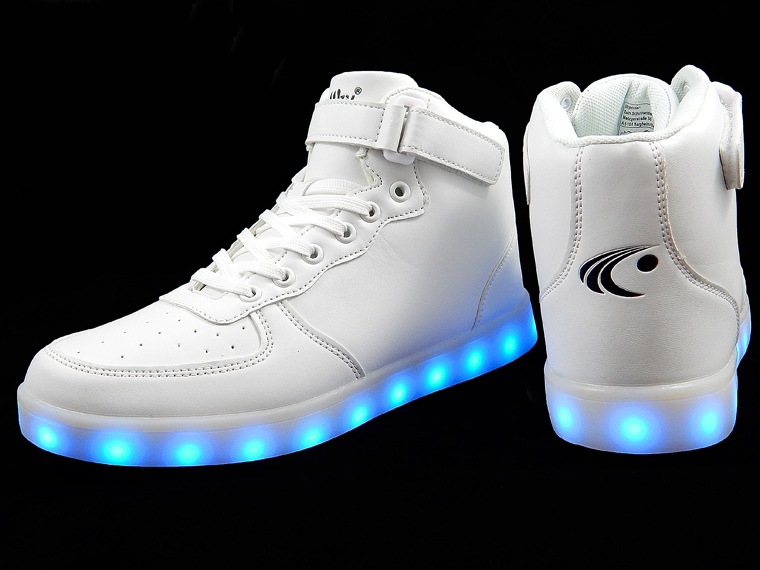 BUTY ŚWIECĄCE LED-SNEAKERS PODŚWIETLANE BIAŁY R-39 Oryginalne opakowanie producenta pudełko