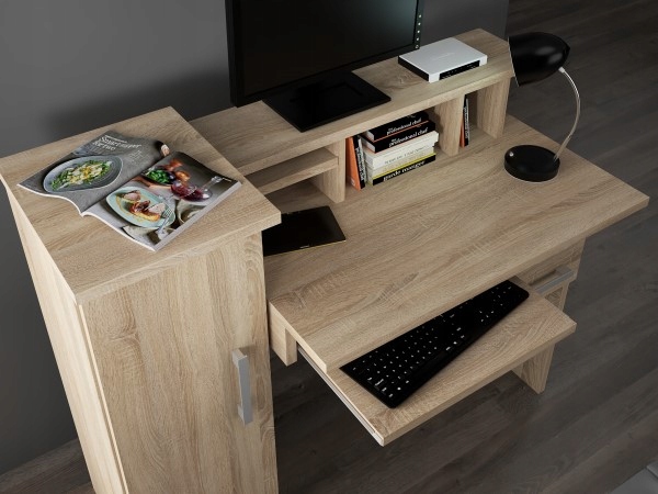 BIURKO KOMPUTEROWE ROBSON SONOMA SZKOLNE BIUROWE Kolor mebla dąb sonoma