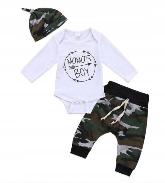 

Body spodnie czapka Mama Boy komplet Moro 68 74 80