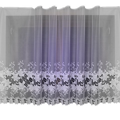 

firany z tasma gotowe 400x150 firanka lilia Haft