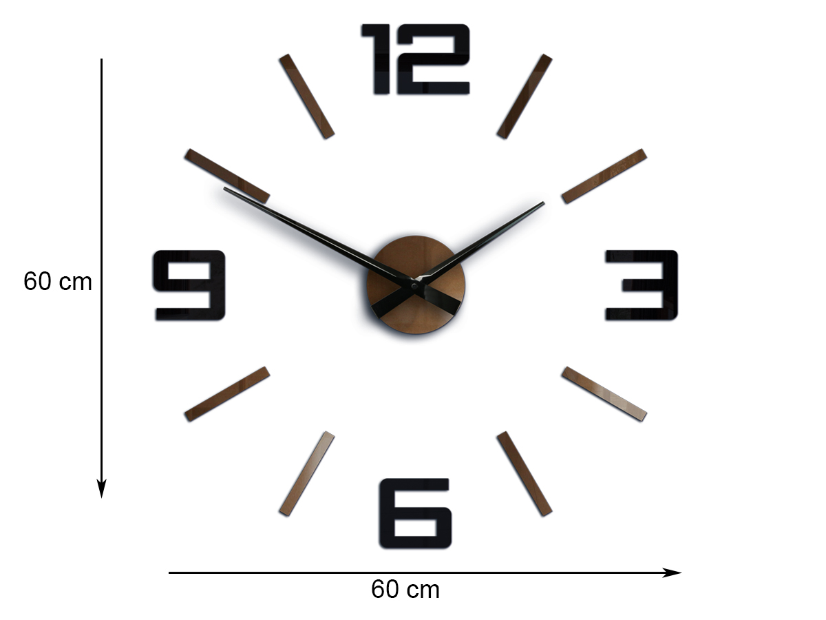 Duży Zegar ścienny SILVER COPPER&BLACK Nowość Marka ModernClock