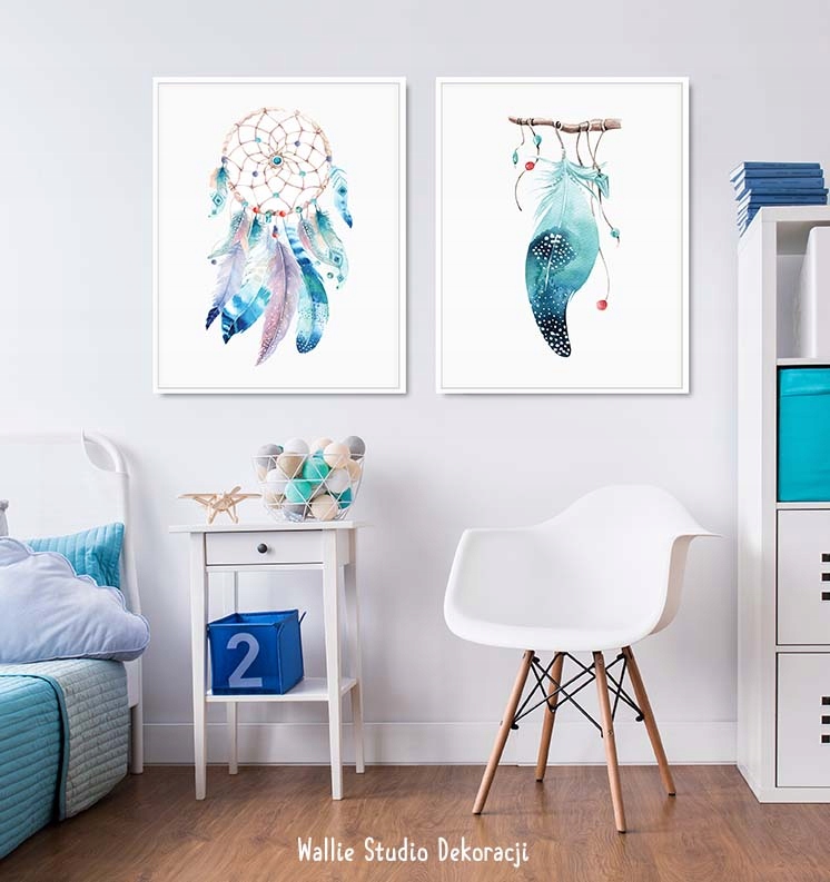 

Plakaty, Obrazki , Grafiki Boho Blue A4
