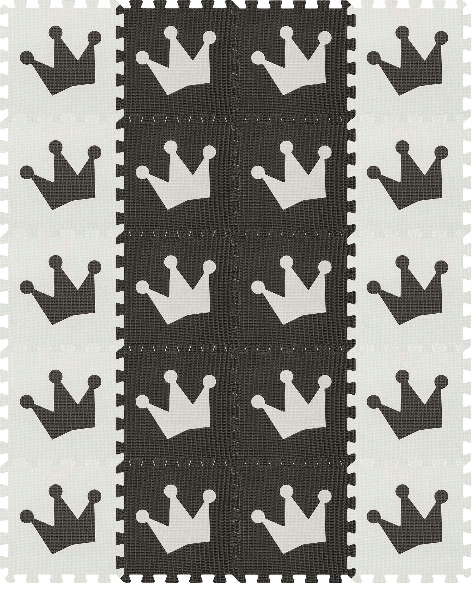 DUŻE PUZZLE PIANKOWE KORONA 30x30 20SZT Materiał pianka