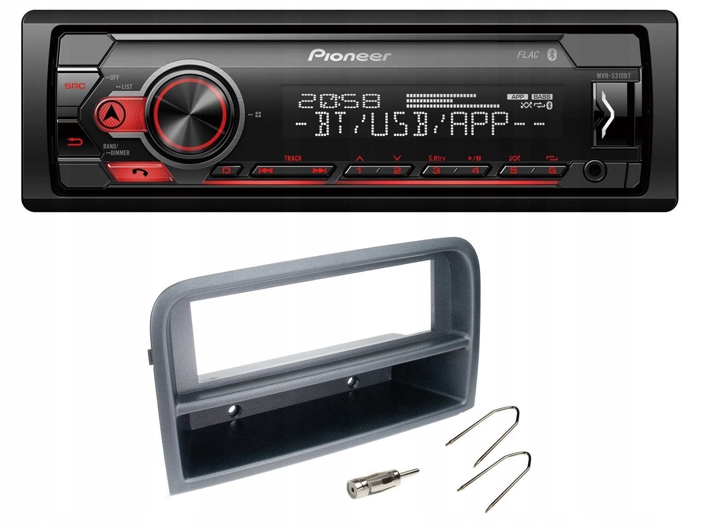 Pioneer MVH-S310BT Bluetooth autorádio Fiat Croma rámček kľúče