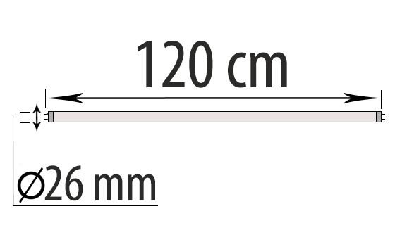 Świetlówka liniowa T8 36W G13 barwa 6500k 120 cm Kod producenta 36W/865