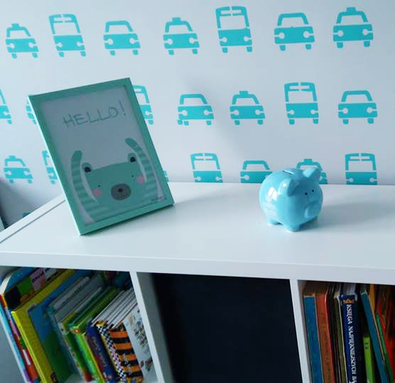 AUTA Szablon malarski jak tapeta POWTARZALNY XXL Bohater Cars