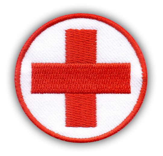 Naszywka Medyk Asg Czerwony Krzyż Haft